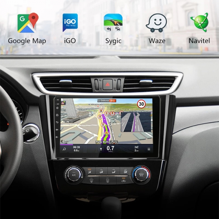 Navigatie Nissan Qashqai si Xtrail ( 2013 - 2018 ) , 2GB RAM + 32 GB ROM , Display 10.1 " , Android , Internet , 4G , Aplicatii , Waze , Wi Fi , Usb , Bluetooth , Mirrorlink [5]