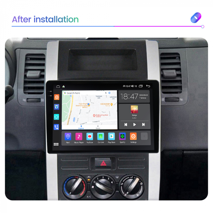 Navigatie Nissan X Trail T31 din 2007 - 2015, Rezolutie 2K, Ecran QLED 10.5 inch, 8GB RAM si 128GB ROM, Android, Procesor Octacore, Slot sim 4G, Sunet DSP, Wireless [3]