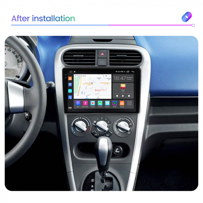Navigatie Opel Agila din 2007-2014, Rezolutie 2K, Ecran QLED 9.5 inch, 8GB RAM si 128GB ROM, Android, Procesor Octacore, Slot sim 4G, Sunet DSP, Wireless Carplay [4]