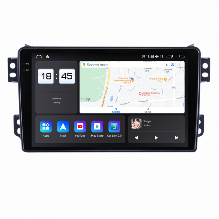 Navigatie Opel Agila din 2007-2014, Rezolutie 2K, Ecran QLED 9.5 inch, 8GB RAM si 128GB ROM, Android, Procesor Octacore, Slot sim 4G, Sunet DSP, Wireless Carplay [3]