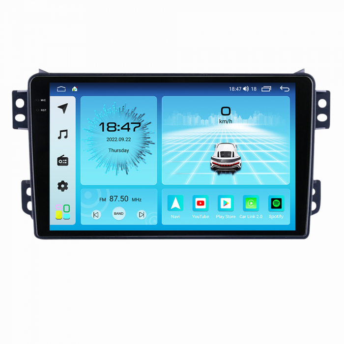 Navigatie Opel Agila din 2007-2014, Rezolutie 2K, Ecran QLED 9.5 inch, 8GB RAM si 128GB ROM, Android, Procesor Octacore, Slot sim 4G, Sunet DSP, Wireless Carplay [2]