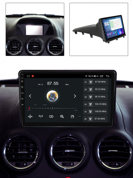 Navigatie Opel Antara din 2006-2017,  Android 14 , 4GB RAM, Octacore, Slot Sim 4G, DSP, GPS, Wi-FI, Carplay, Android Auto, USB, Bluetooth, Waze, Touchscreen, 9 inch [2]