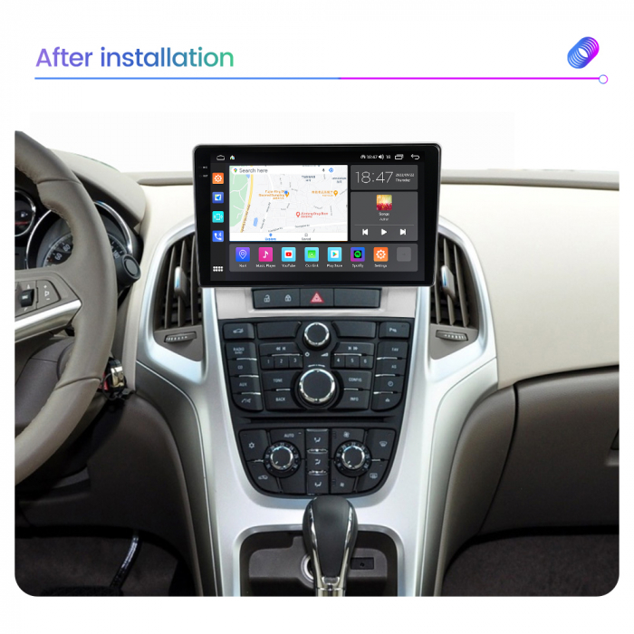 Navigatie Opel Astra J din 2010-2019, Rezolutie 2K, Display QLED 9.5 inch, 4GB RAM si 64GB ROM, Android, Procesor Octacore, Slot sim 4G, Sunet DSP, Wireless Carplay si Android Auto, Camera Marsarier, [4]