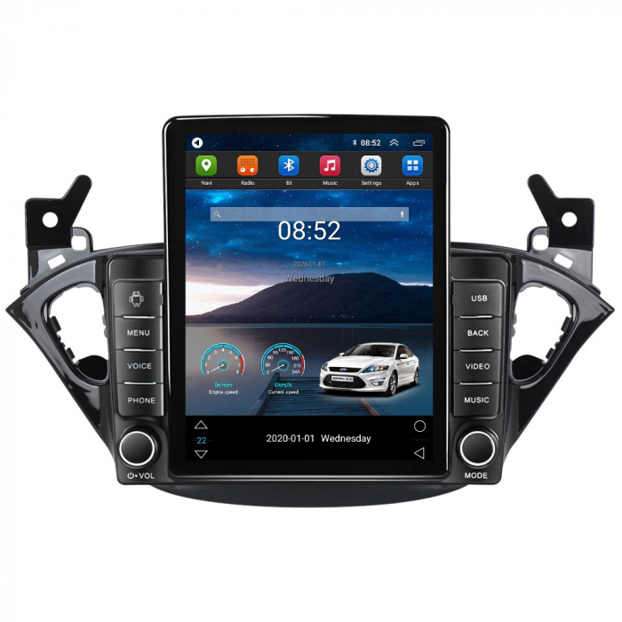 Navigatie Opel Corsa E din 2014-2019, Display TESLA 9.5 inch, 2GB RAM si 32GB ROM, Wireless Carplay si Android Auto, Procesor Octacore, Slot sim 4G, Sunet DSP, Camera Marsarier, Bluetooth, USB, Wi Fi, [3]