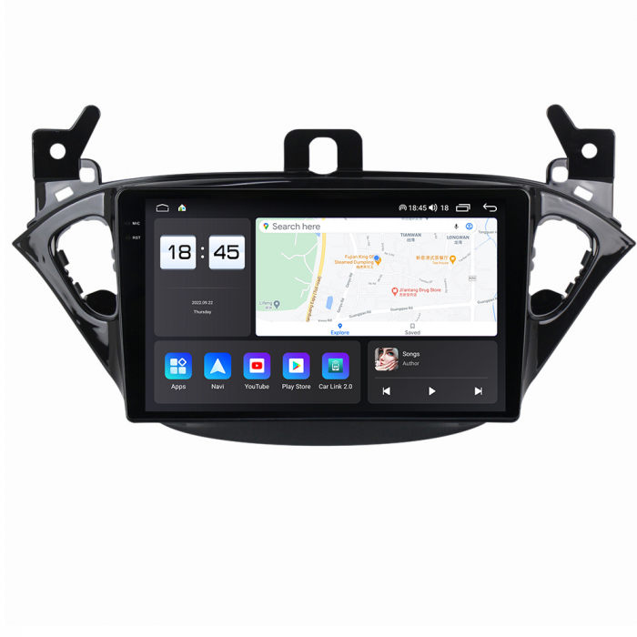 Navigatie Opel Corsa E din 2014-2019, Rezolutie 2K, Display QLED 9.5 inch, 4GB RAM si 64GB ROM, Android, Procesor Octacore, Slot sim 4G, Sunet DSP, Wireless Carplay si Android Auto, Camera Marsarier, [2]