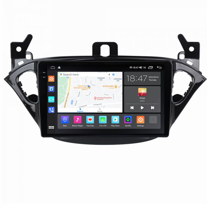 Navigatie Opel Corsa E din 2014-2019, Rezolutie 2K, Ecran QLED 9.5 inch, 8GB RAM si 128GB ROM, Android, Procesor Octacore, Slot sim 4G, Sunet DSP, Wireless Carplay si Android Auto [6]