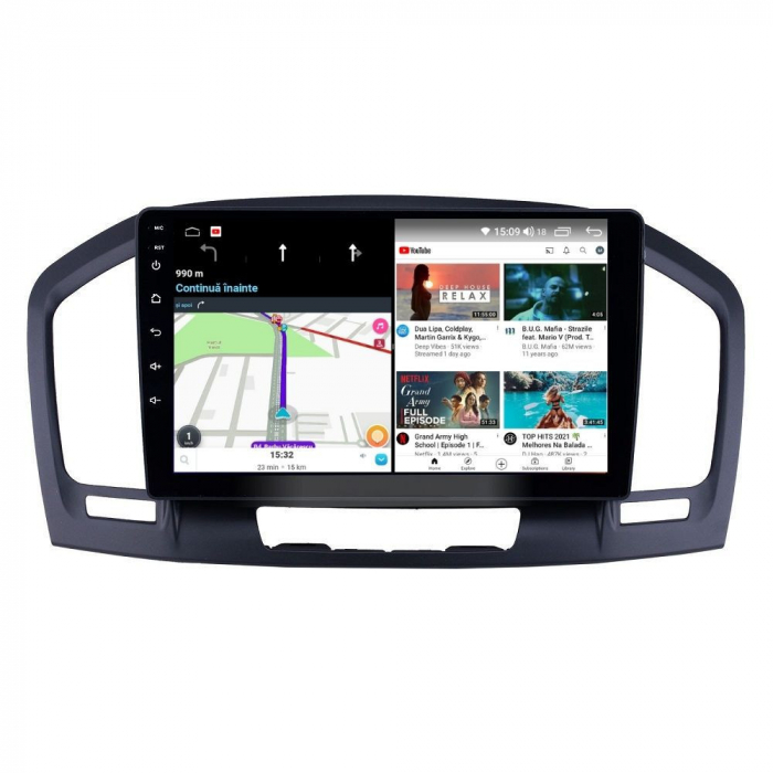 Navigatie Opel Insignia din 2008 - 2013 Android 14 , 4GB RAM , Procesor Quad Core , Wireless Carplay si Android auto , Display HD Touchscreen, Wi-Fi , Bluetooth, USB [4]