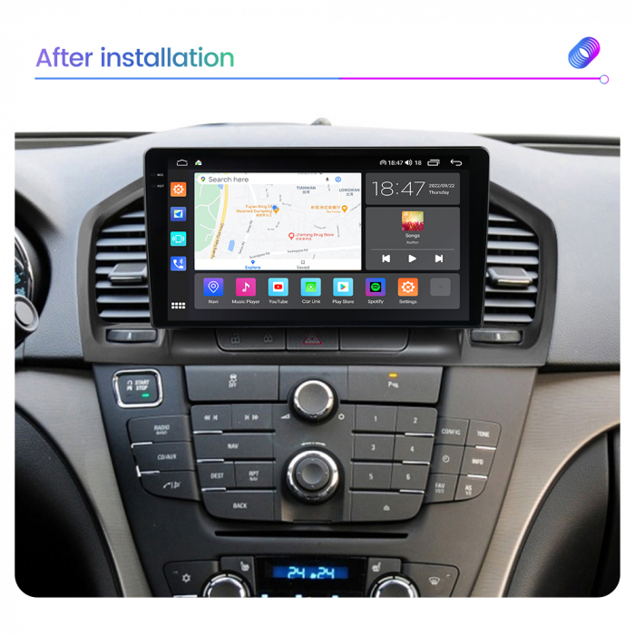 Navigatie Opel Insignia din 2008-2013, Android 14, Wireless Carplay si Android Auto, 2GB RAM si 32GB ROM, Display IPS 9 inch, Camera Marsarier, Internet, Aplicatii, Wi Fi, Usb, Bluetooth [5]