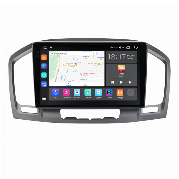 Navigatie Opel Insignia din 2008-2013, Rezolutie 2K, Display QLED 9.5 inch, 4GB RAM si 64GB ROM, Android, Procesor Octacore, Slot sim 4G, Sunet DSP, Wireless Carplay si Android Auto, Camera Marsarier, [2]