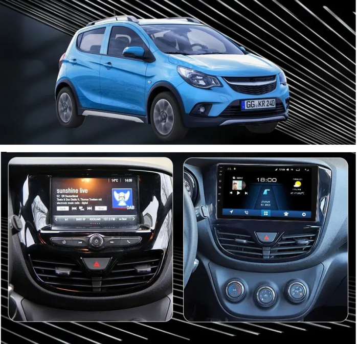 Navigatie Opel Karl din 2015 - 2022,  Android 14 , 4GB RAM, Octacore, Slot Sim 4G, DSP, GPS, Wi-FI, Carplay, Android Auto, USB, Bluetooth, Waze, Touchscreen, 9 inch [5]
