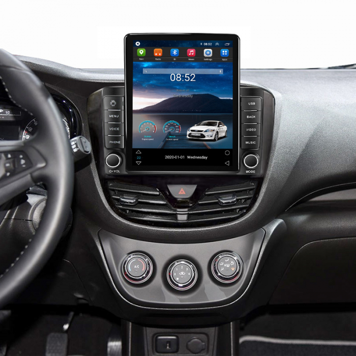 Navigatie Opel Karl din 2015 - 2022, Ecran TESLA 9.7 inch, 4 GB RAM si 64 GB ROM, Slot Sim 4G, Procesor Octa Core, Carplay integrat, Procesor Sunet Digital DSP, Android 14 , Aplicatii, Usb [4]