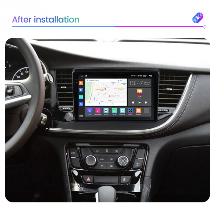 Navigatie Opel Mokka 2 din 2016-2021, Rezolutie 2K, Display QLED 9.5 inch, 4GB RAM si 64GB ROM, Android, Procesor Octacore, Slot sim 4G, Sunet DSP, Wireless Carplay si Android Auto, Camera Marsarier, [3]