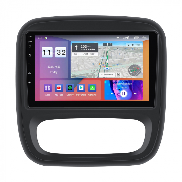 Navigatie Opel Vivaro din 2014 - 2018, Android 14 , 4GB RAM, Octacore, Slot Sim 4G, DSP, GPS, Wi-FI, Carplay, Android Auto, USB, Bluetooth, Waze, Touchscreen, 9 inch [3]