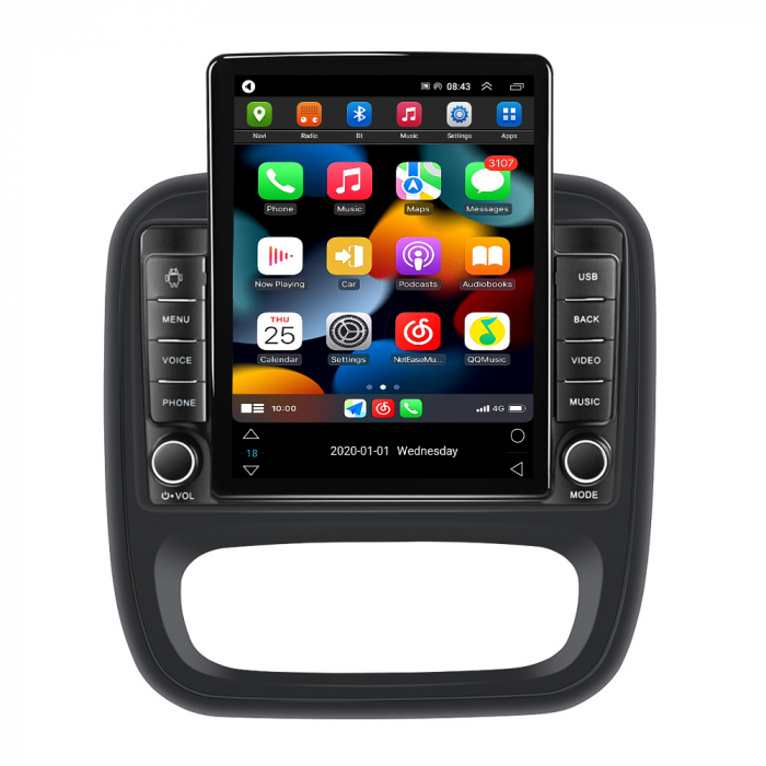 Navigatie Opel Vivaro din 2014 - 2018, Ecran TESLA 9.7 inch, 8 GB RAM si 128 GB ROM, Android 15, Slot Sim 4G, Procesor Octa Core, Carplay Wireless si Android auto, Procesor Sunet Digital DSP, Aplic [2]