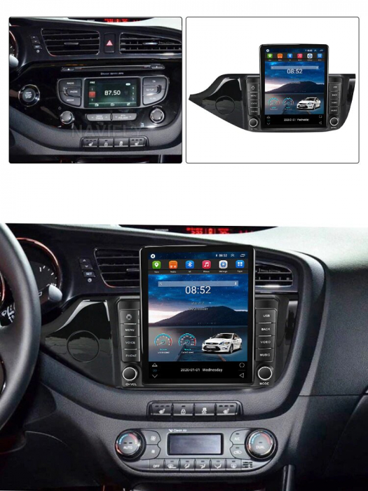 Navigatie Kia Ceed din 2012 - 2020, Ecran TESLA 9.7 inch, 8 GB RAM si 128 GB ROM, Android 15, Slot Sim 4G, Procesor Octa Core, Carplay Wireless si Android auto, Procesor Sunet Digital DSP, Aplic [3]