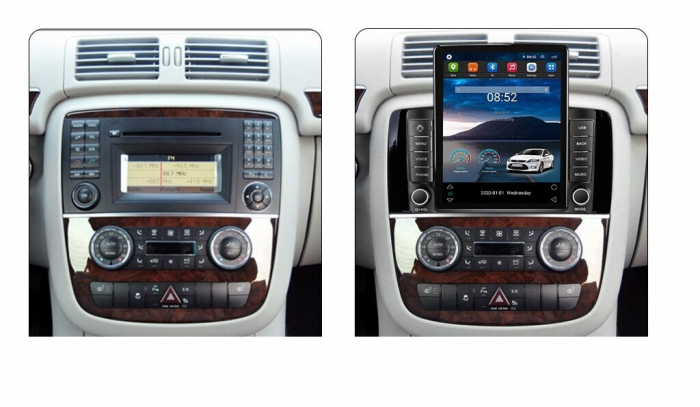 Navigatie Mercedes Clasa R W251 din 2005 - 2017, Ecran TESLA 9.7 inch, 4 GB RAM si 64 GB ROM, Slot Sim 4G, Procesor Octa Core, Carplay integrat, Procesor Sunet Digital DSP, Android, Aplicatii, [4]
