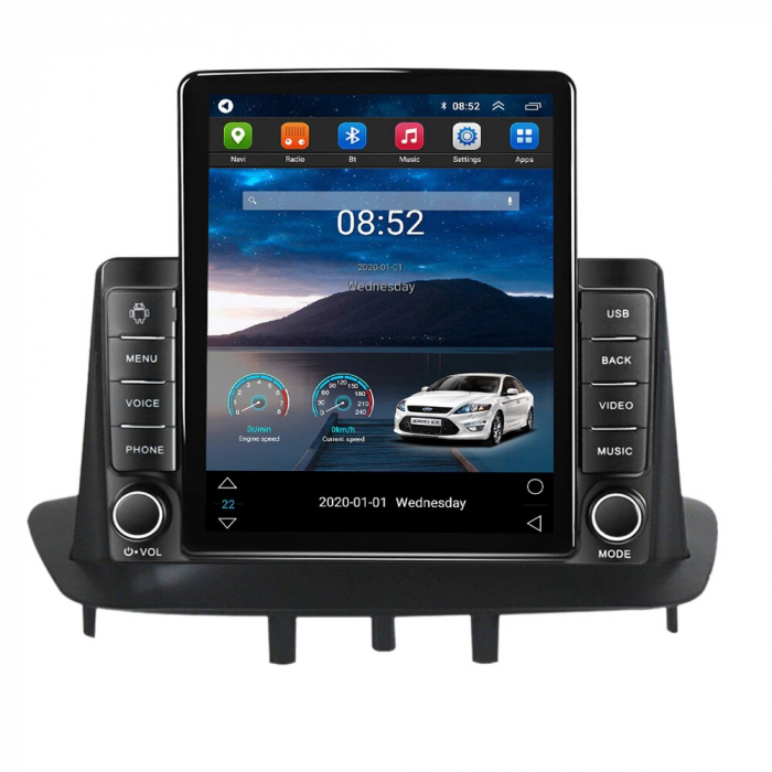 Navigatie Renault Megane 3 Fluence din 2009 - 2015, Ecran TESLA 9.7 inch, 8 GB RAM si 128 GB ROM, Android 15, Slot Sim 4G, Procesor Octa Core, Carplay Wireless si Android auto, Procesor Sunet Digital [2]
