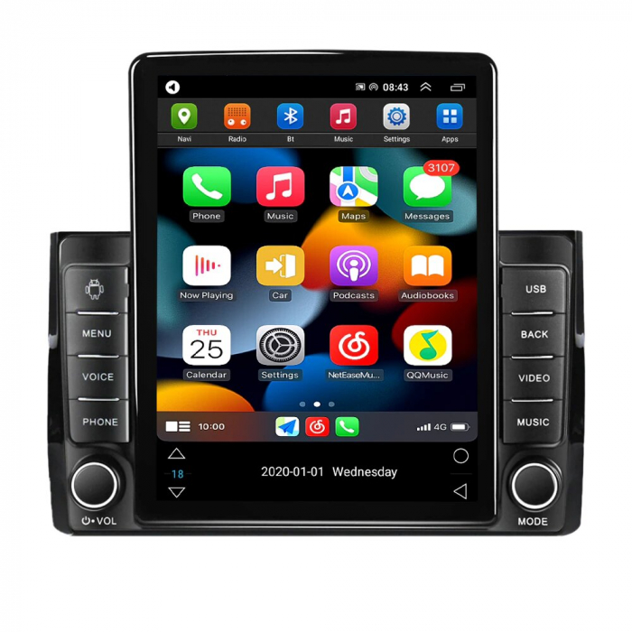 Navigatie pentru Skoda Kodiaq din 2016 - 2021, Ecran TESLA 9.7 inch, 8 GB RAM si 128 GB ROM, Android 15, Slot Sim 4G, Procesor Octa Core, Carplay Wireless si Android auto, Procesor Sunet Digital DSP, [2]