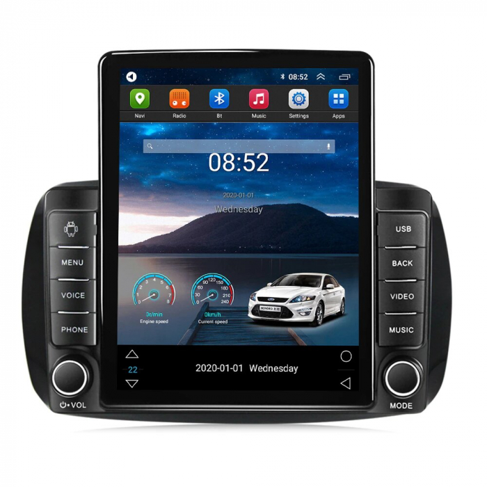 Navigatie Smart din 2015 - 2020, Ecran TESLA 9.7 inch, 4 GB RAM si 64 GB ROM, Slot Sim 4G, Procesor Octa Core, Carplay integrat, Procesor Sunet Digital DSP, Android, Aplicatii, Usb, Wi Fi, Blue [3]