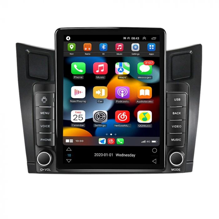Navigatie pentru Toyota Yaris din 2005 - 2012, Ecran TESLA 9.7 inch, 8 GB RAM si 128 GB ROM, Android 15, Slot Sim 4G, Procesor Octa Core, Carplay Wireless si Android auto, Procesor Sunet Digital DSP,  [2]