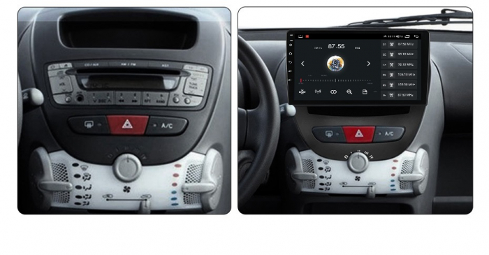 Navigatie Peugeot 107 si Citroen C1 din 2005-2015, Android 14, Wireless Carplay si Android Auto, 2GB RAM si 32GB ROM, Display IPS 9 inch, Camera Marsarier, Internet, Aplicatii, Wi Fi, Usb, Bluetooth [3]