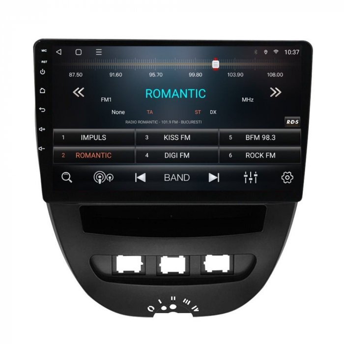Navigatie Peugeot 107 si Citroen C1 din 2005-2015 Android 14 , 4GB RAM , Procesor Quad Core , Wireless Carplay si Android auto , Display HD Touchscreen, Wi-Fi , Bluetooth, USB [3]