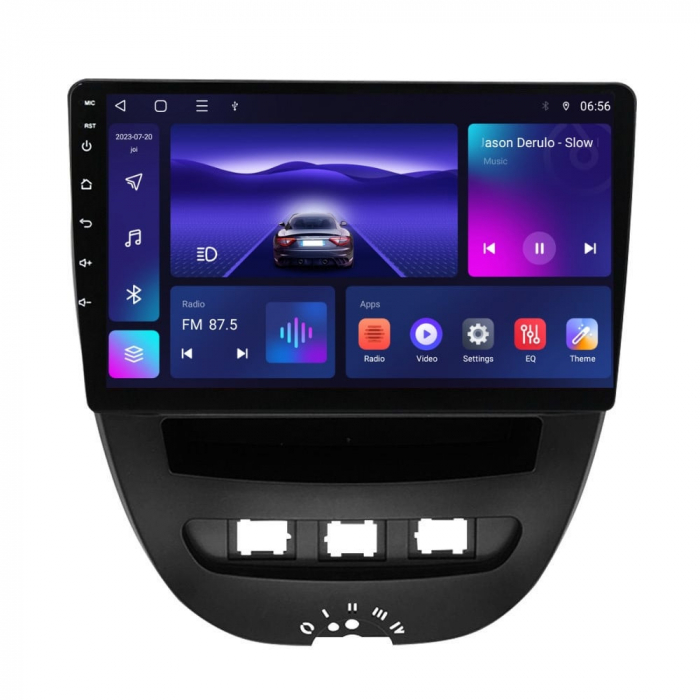 Navigatie Peugeot 107 si Citroen C1 din 2005-2015 Android 14 , 4GB RAM , Procesor Quad Core , Wireless Carplay si Android auto , Display HD Touchscreen, Wi-Fi , Bluetooth, USB [1]