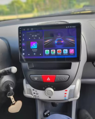 Navigatie Peugeot 107 si Citroen C1 din 2005-2015, Android 14, Wireless Carplay si Android Auto, 2GB RAM si 32GB ROM, Display IPS 9 inch, Camera Marsarier, Internet, Aplicatii, Wi Fi, Usb, Bluetooth [7]