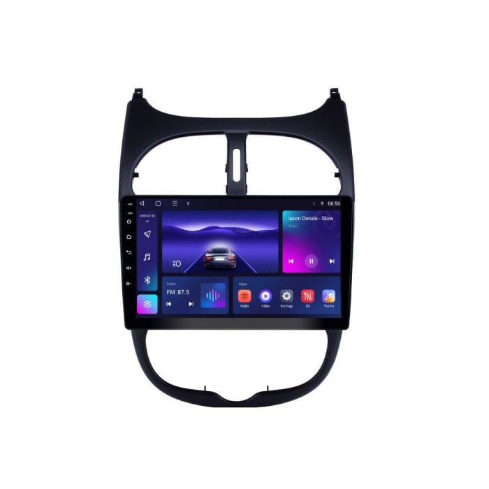 Navigatie Peugeot 206 , 8GB RAM si 128GB ROM, Ecran QLED 9 inch, Android 14, Procesor Octacore, Slot sim 4G, Sunet DSP, Wireless Carplay si Android Auto, Camera Marsarier [2]