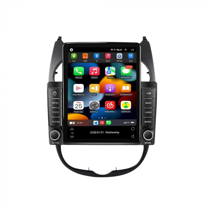 Navigatie Peugeot 206 android,  Ecran TESLA 9.7 inch, 8 GB RAM si 128 GB ROM, Android 15, Slot Sim 4G, Procesor Octa Core, Carplay Wireless si Android auto, Procesor Sunet Digital DSP, Aplic [2]