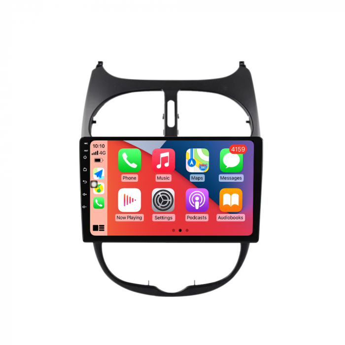 Navigatie Peugeot 206 din 1998-2012, Android 14 , 4GB RAM, Octacore, Slot Sim 4G, DSP, GPS, Wi-FI, Carplay, Android Auto, USB, Bluetooth, Waze, Touchscreen, 9 inch [5]