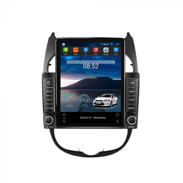 Navigatie Peugeot 206 din 1998-2012, Display TESLA 9.5 inch, 2GB RAM si 32GB ROM, Wireless Carplay si Android Auto, Procesor Octacore, Slot sim 4G, Sunet DSP, Camera Marsarier, Bluetooth, USB, Wi Fi, [3]