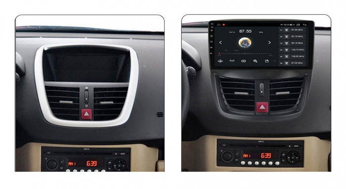 Navigatie Peugeot 207 ( 2006 - 2015 ) ,4 GB RAM si 64 GB ROM, Slot Sim 4G, Procesor Octa Core, Carplay, Sunet DSP, Android, Aplicatii, Usb, Wi Fi, Bluetooth [2]