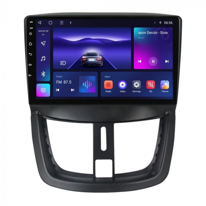 Navigatie Peugeot 207 din 2006-2015 Android 14 , 4GB RAM , Procesor Quad Core , Wireless Carplay si Android auto , Display HD Touchscreen, Wi-Fi , Bluetooth, USB [1]