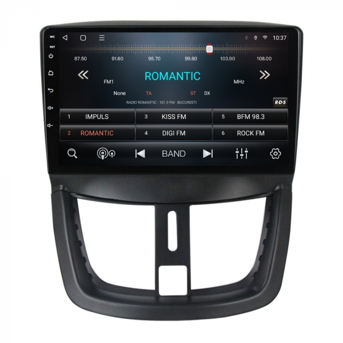 Navigatie Peugeot 207 din 2006-2015 Android 14 , 4GB RAM , Procesor Quad Core , Wireless Carplay si Android auto , Display HD Touchscreen, Wi-Fi , Bluetooth, USB [3]