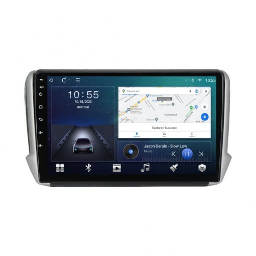Navigatie Peugeot 208 / 2008 ( 2012 - 2020 ) Android 14 , 4GB RAM , Procesor Quad Core , Wireless Carplay si Android auto , Display HD Touchscreen, Wi-Fi , Bluetooth, USB [2]