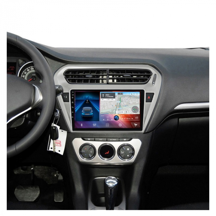 Navigatie Peugeot 301 Citroen C Elysee din 2013 - 2018, 8 GB RAM si 128 GB ROM, Slot Sim 5G, Procesor Octa Core, Carplay integrat, Procesor Sunet Digital DSP, Android, Aplicatii, Usb, Wi Fi, Bluetooth [2]