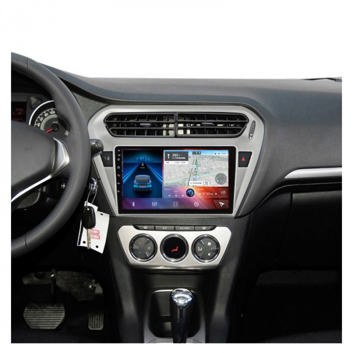 Navigatie Peugeot 301 si Citroen C Elysee din 2012-2016, Android 14 , 4GB RAM, Octacore, Slot Sim 4G, DSP, GPS, Wi-FI, Carplay, Android Auto, USB, Bluetooth, Waze, Touchscreen, 9 inch [2]