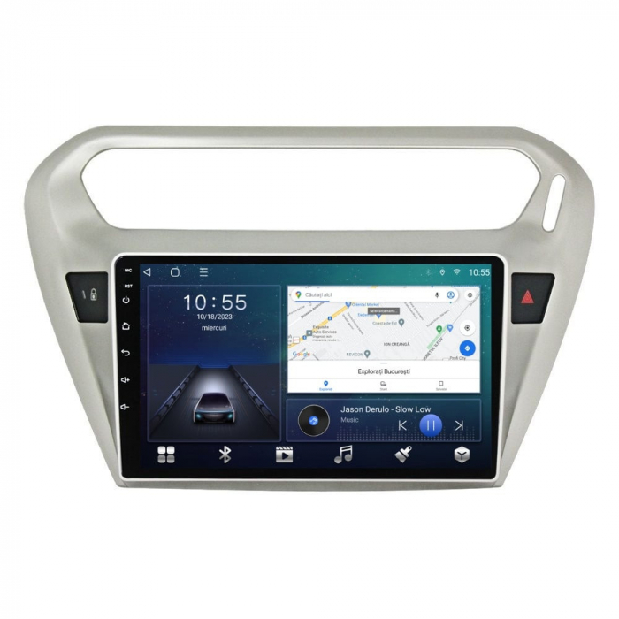 Navigatie Peugeot 301 si Citroen C Elysee din 2012-2016  Android 14 , 4GB RAM , Procesor Quad Core , Wireless Carplay si Android auto , Display HD Touchscreen, Wi-Fi , Bluetooth, USB [2]
