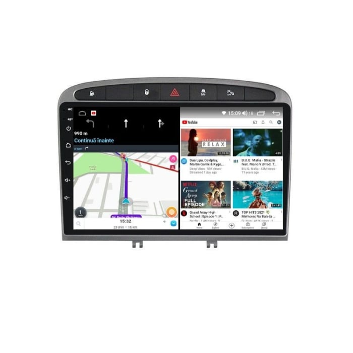 Navigatie Peugeot 308 408 ( 2008 - 2020 ) , 4GB RAM si 64GB ROM, Ecran QLED 9 inch, Android 14, Procesor Octacore, Slot sim 4G, Sunet DSP, Wireless Carplay si Android Auto, Camera Marsarier [3]