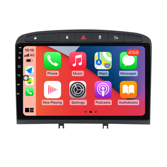 Navigatie Peugeot 308 408 ( 2008 - 2020 ) , Android , Display 9 inch , 2GB RAM +32 GB ROM , Internet , 4G , Aplicatii , Waze , Wi Fi , Usb , Bluetooth , Mirrorlink [2]