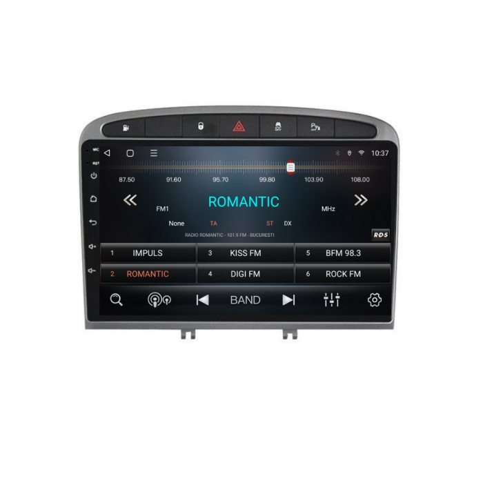 Navigatie Peugeot 308 408 din 2008-2020 Android 14 , 4GB RAM , Procesor Quad Core , Wireless Carplay si Android auto , Display HD Touchscreen, Wi-Fi , Bluetooth, USB [3]