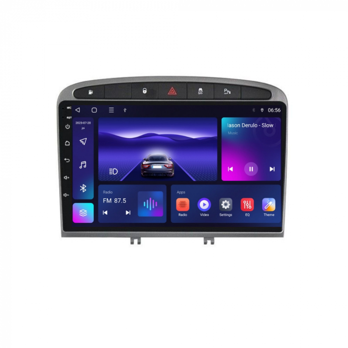 Navigatie Peugeot 308 408 din 2008-2020 Android 14 , 4GB RAM , Procesor Quad Core , Wireless Carplay si Android auto , Display HD Touchscreen, Wi-Fi , Bluetooth, USB [1]