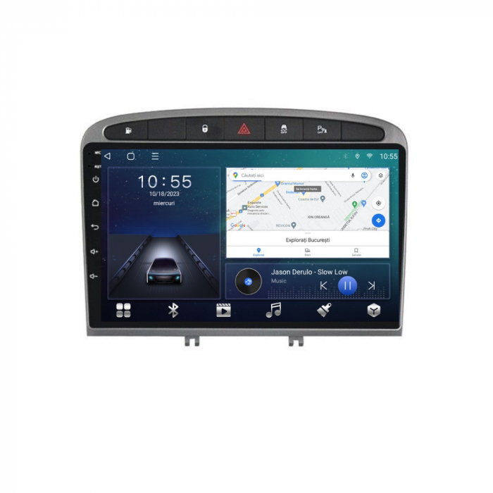 Navigatie Peugeot 308 408 din 2008-2020 Android 14 , 4GB RAM , Procesor Quad Core , Wireless Carplay si Android auto , Display HD Touchscreen, Wi-Fi , Bluetooth, USB [2]