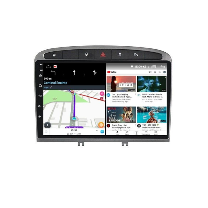 Navigatie Peugeot 308 408 din 2008-2020, Android 14, Wireless Carplay si Android Auto, 2GB RAM si 32GB ROM, Display IPS 9 inch, Camera Marsarier, Internet, Aplicatii, Wi Fi, Usb, Bluetooth [3]