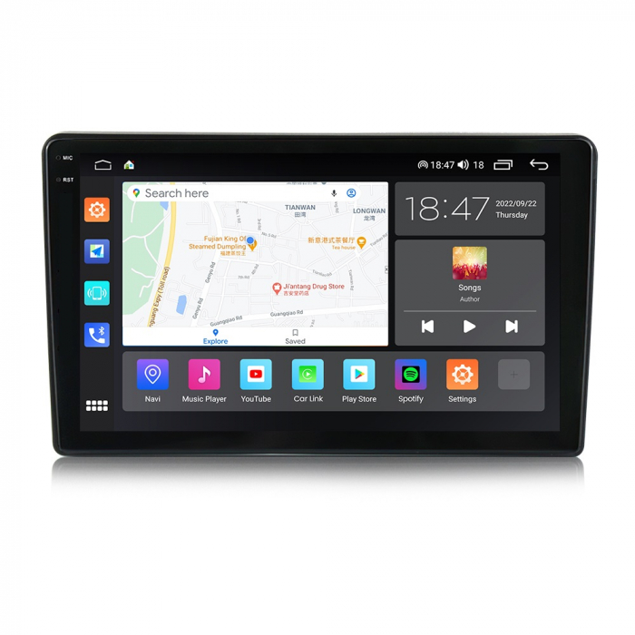 Navigatie Peugeot 308 din 2013-2018, Rezolutie 2K, Ecran QLED 9.5 inch, 8GB RAM si 128GB ROM, Android, Procesor Octacore, Slot sim 4G, Sunet DSP, Wireless Carplay si Android Auto [3]