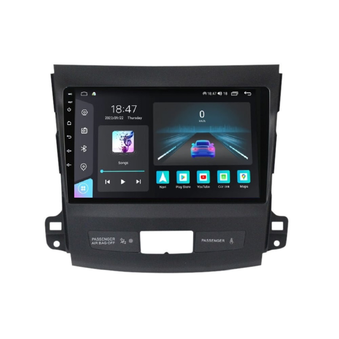 Navigatie Peugeot 4007 din 2007-2012, Rezolutie 2K, Ecran QLED 9.5 inch, 8GB RAM si 128GB ROM, Android, Procesor Octacore, Slot sim 4G, Sunet DSP, Wireless Carplay si Android Auto [1]
