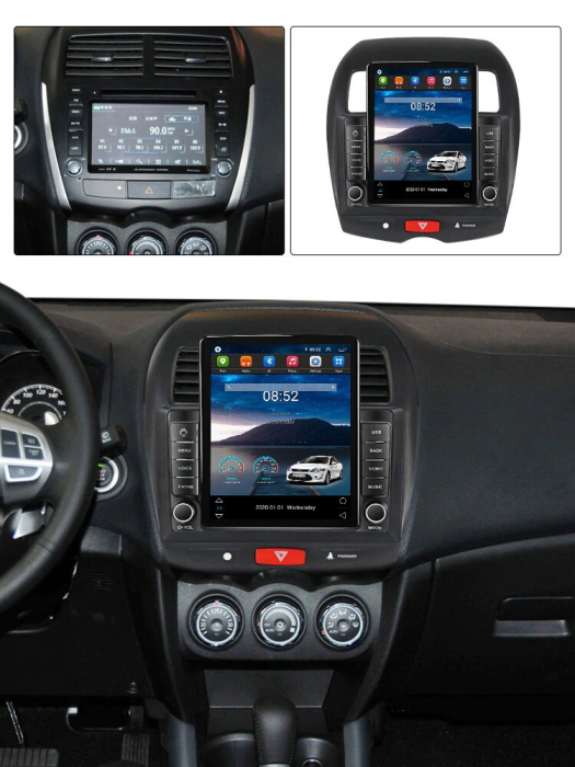 Navigatie Peugeot 4008 si Citroen C4 Aircross, Display TESLA 9.5 inch, 2GB RAM si 32GB ROM, Wireless Carplay si Android Auto, Procesor Octacore, Slot sim 4G, Sunet DSP, Camera Marsarier, Bluetooth, US [2]