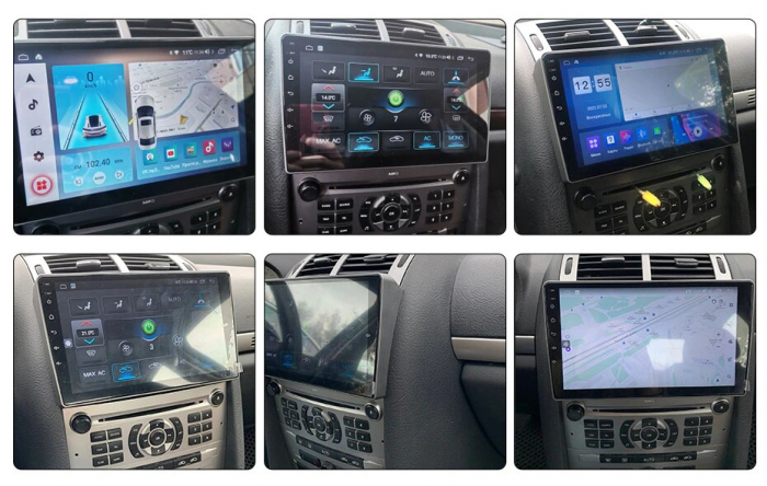 Navigatie Peugeot 407 din 2004 - 2011, 4GB RAM si 64GB ROM, Ecran QLED 9 inch, Android 14, Procesor Octacore, Slot sim 4G, Sunet DSP, Wireless Carplay si Android Auto, Camera Marsarier [2]