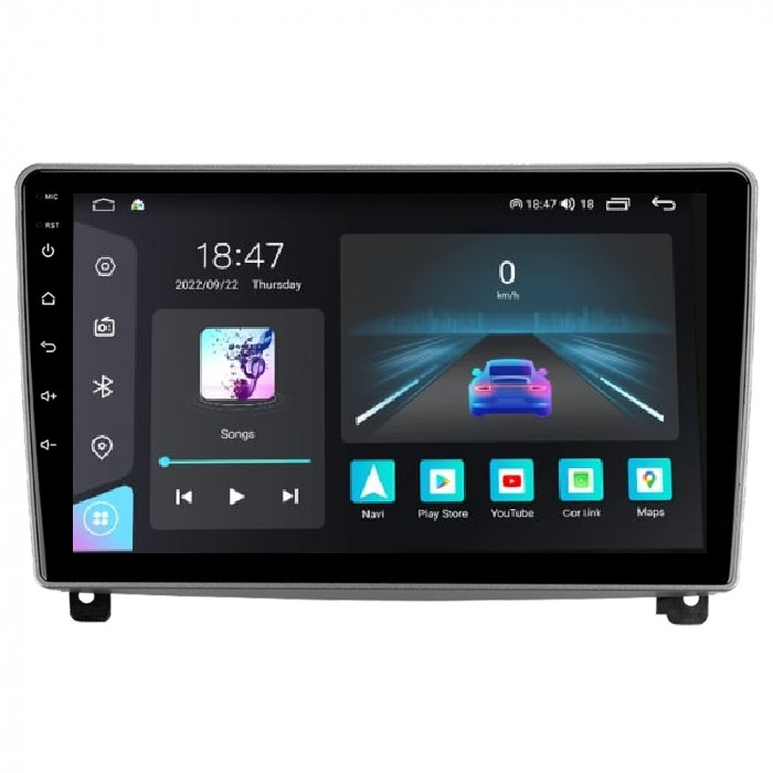 Navigatie Peugeot 407 din 2004-2011, Rezolutie 2K, Ecran QLED 9.5 inch, 8GB RAM si 128GB ROM, Android, Procesor Octacore, Slot sim 4G, Sunet DSP, Wireless Carplay [1]